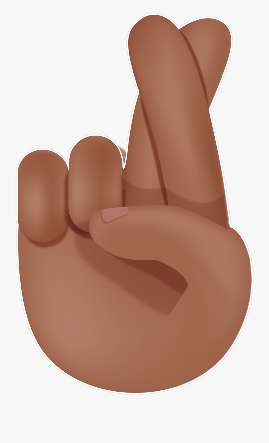 Two Fingers Crossed Emoji, Transparent Clipart