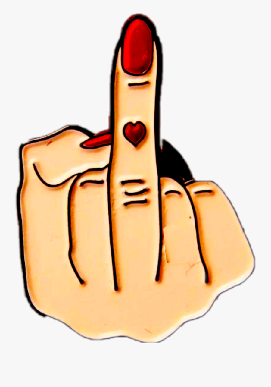 ##middle Finger - Sticker, Transparent Clipart
