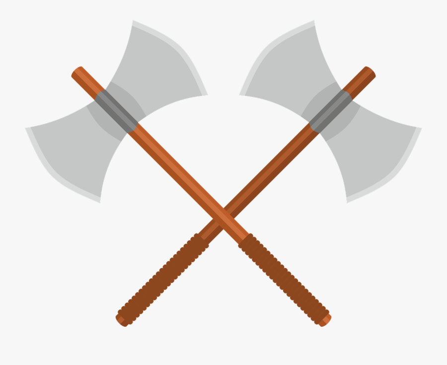 Medieval Army Clipart - Battle Axes Transparent, Transparent Clipart