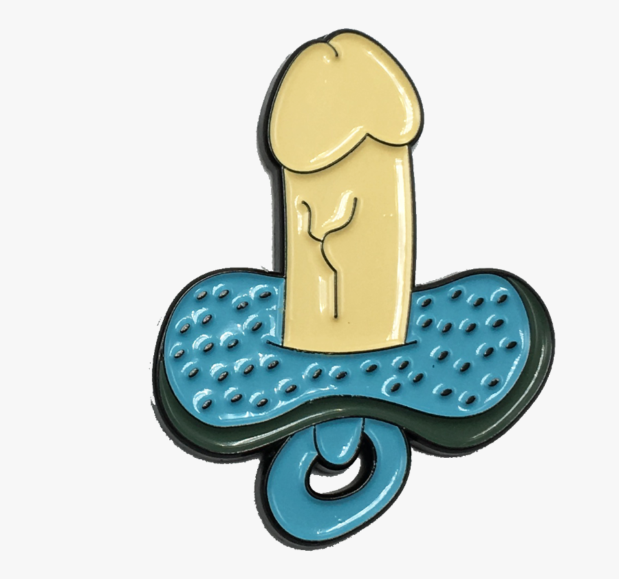 Penis Pacifier Pin, Transparent Clipart