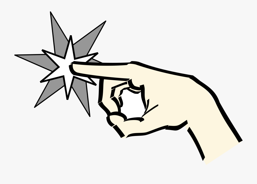 At Star Big Image - Pointing Hand, Transparent Clipart