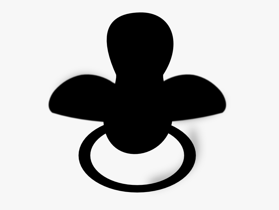Pacifier Black And White Clipart Kid - Pacifier Silhouette Transparent Background, Transparent Clipart