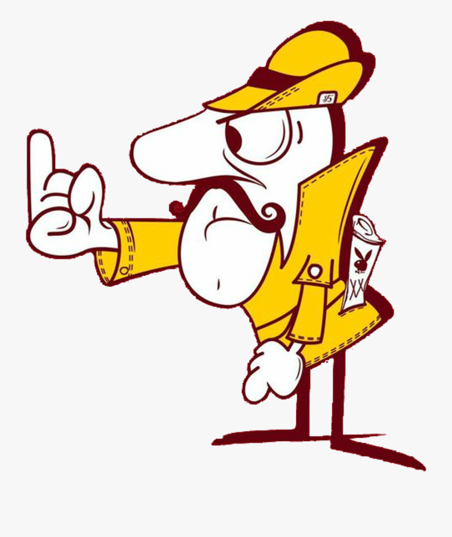 Inspector Jacques Clouseau Showing The Middle Finger - Cartoon Showing Middle Finger, Transparent Clipart