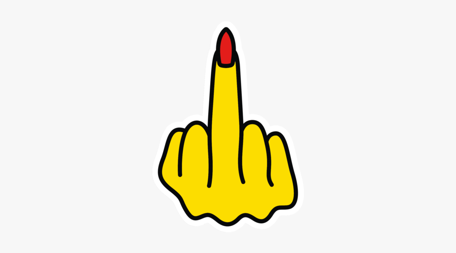 Middle Finger Sticker - Middle Finger Sticker Png, Transparent Clipart