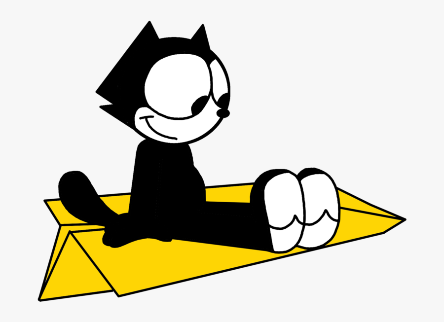 Felix Flying Magic Bag Turned Paper Airplane By Marcospower1996 - Felix The Cat Marcospower1996, Transparent Clipart