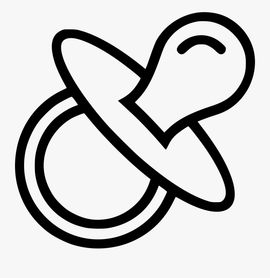 Pacifier - Pacifier Black And White, Transparent Clipart