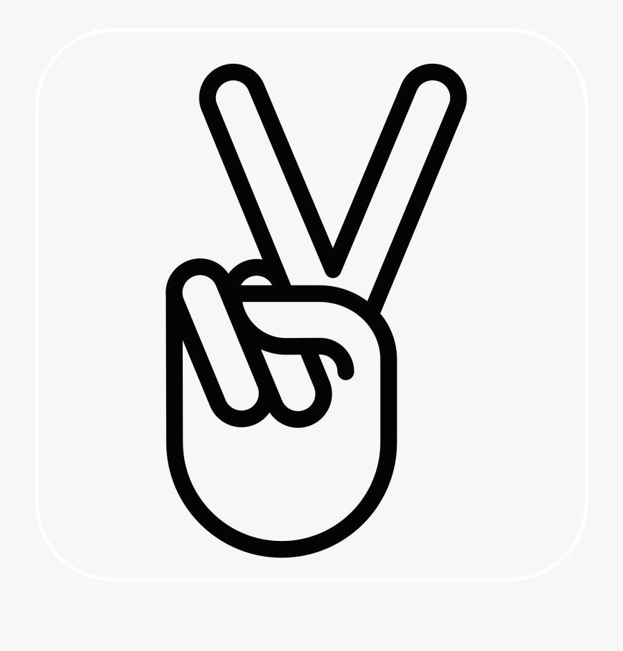 Finger Peace Sign Facebook - Hand Peace Sign Clipart, Transparent Clipart