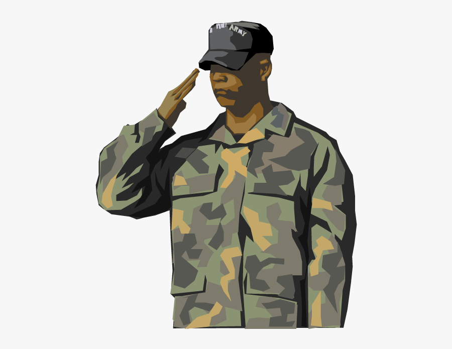 Soldier, Saluting, Salute, Man, Person, General - African American Soldier Clipart, Transparent Clipart