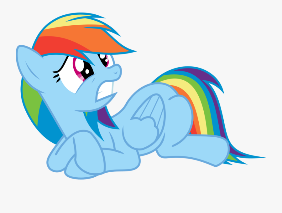 My Little Pony Clipart Rainbow Dash - Mlp Rainbow Dash Scared, Transparent Clipart