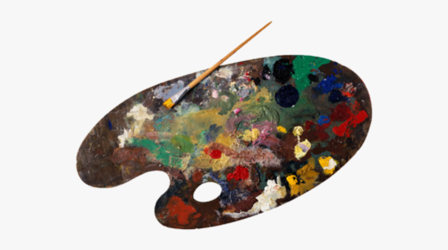 Palette Oil Portable Brushes Paint Graphics Painting - Paint Palette Png, Transparent Clipart