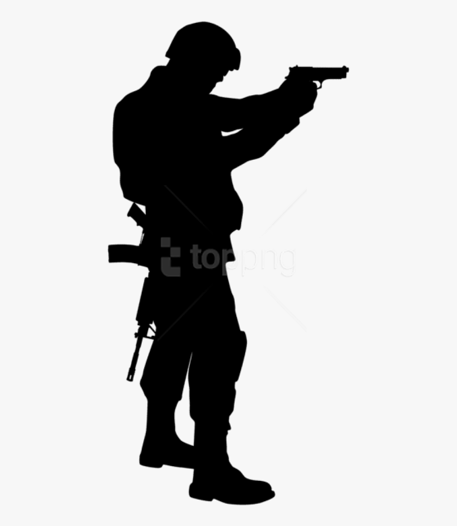 Soldier Silhouette Png - Transparent Background Soldier Clip Art, Transparent Clipart
