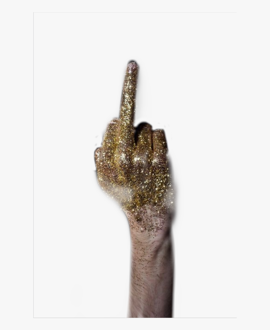 #middle #finger #fuckyou #glitter #middlefinger - Glitter, Transparent Clipart