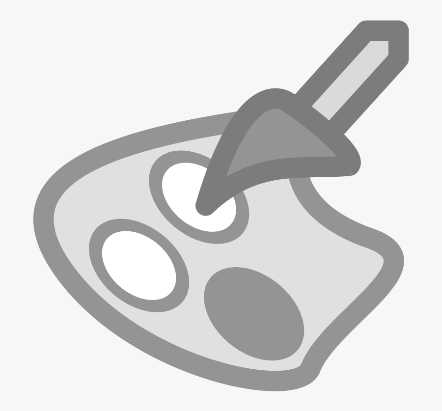 Symbol,black And White,palette - Logo Kuas Kartun Png, Transparent Clipart