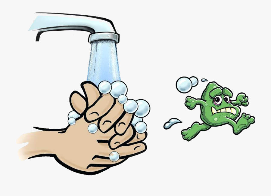 washing hands to remove germs