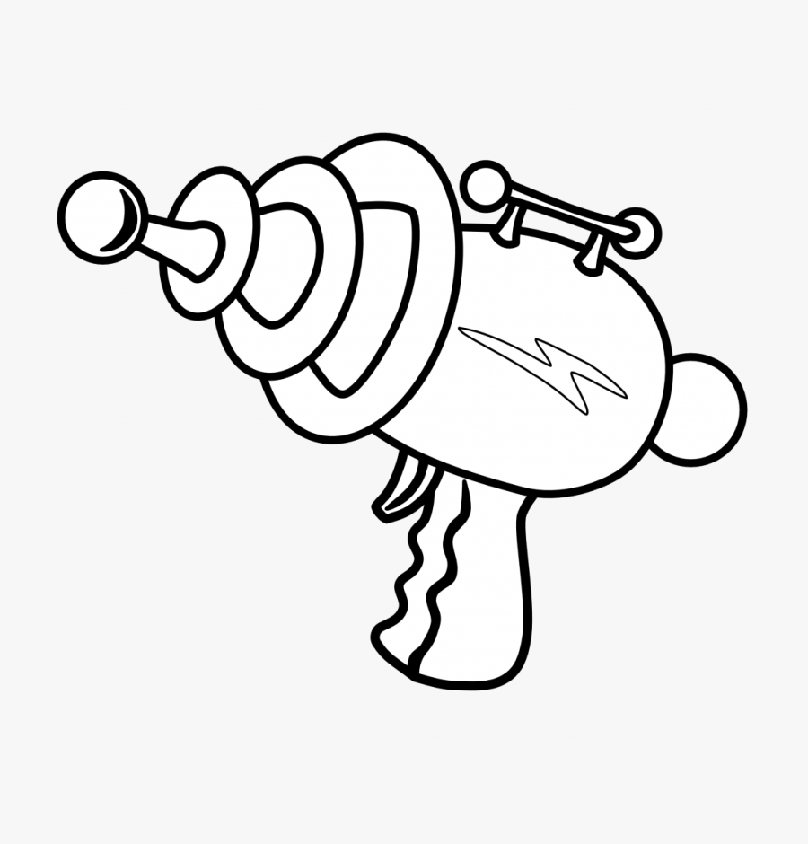 Transparent Pacifier Clipart Black And White - Laser Gun Clipart, Transparent Clipart