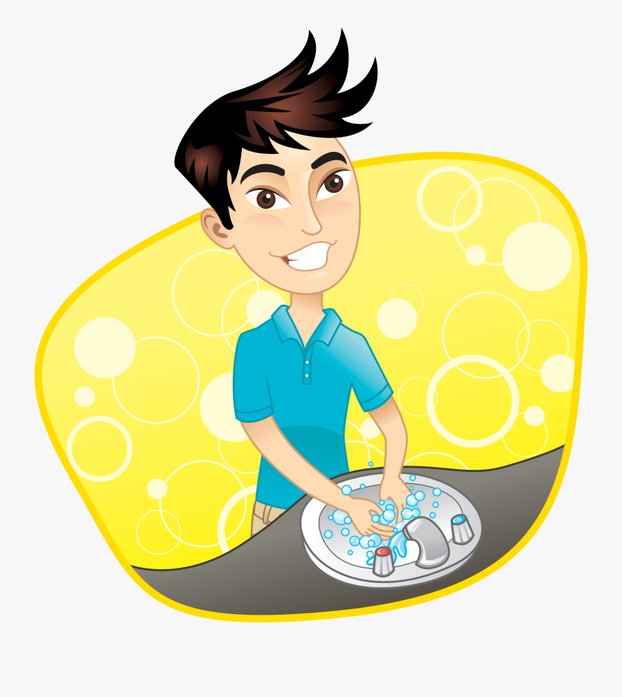 Boy Washing His Hands , Transparent Cartoons, Transparent Clipart