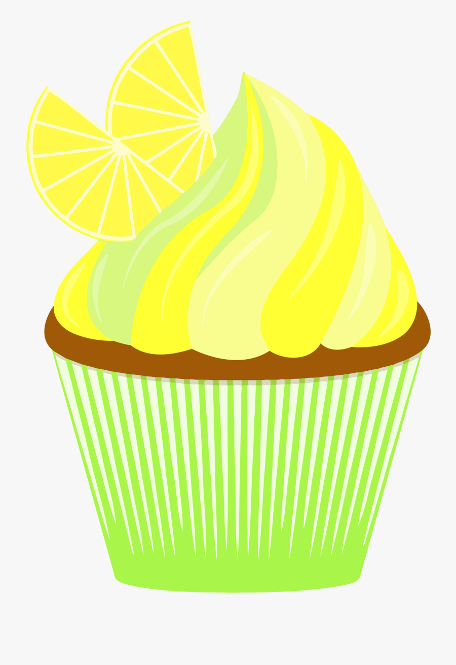 Baking Cup,food,fruit - Yellow And Green Cupcake Clipart, Transparent Clipart