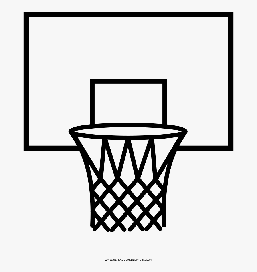 Jpg Hoop Coloring Page Kimphuchcm - Basketball Hoop Drawing Easy, Transparent Clipart