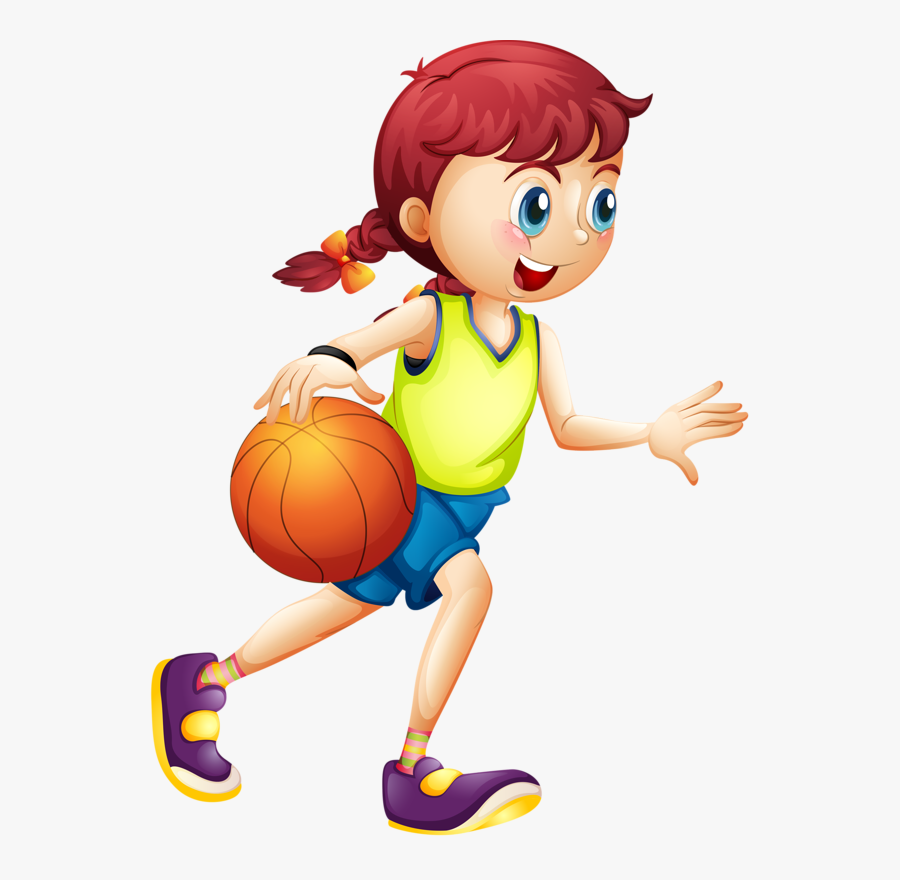 Basketball Clipart Family - Play Basketball Cartoon, Transparent Clipart