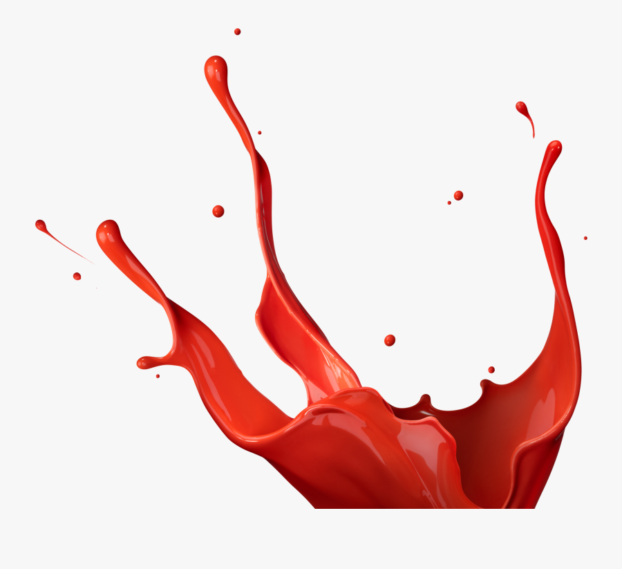 Transparent Paint Palette Clip Art - Red Color Splash Png, Transparent Clipart