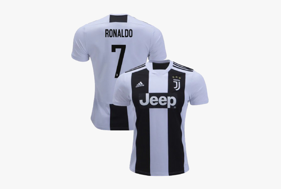 Juventus Cristiano Ronaldo Authentic Black White Home, Transparent Clipart