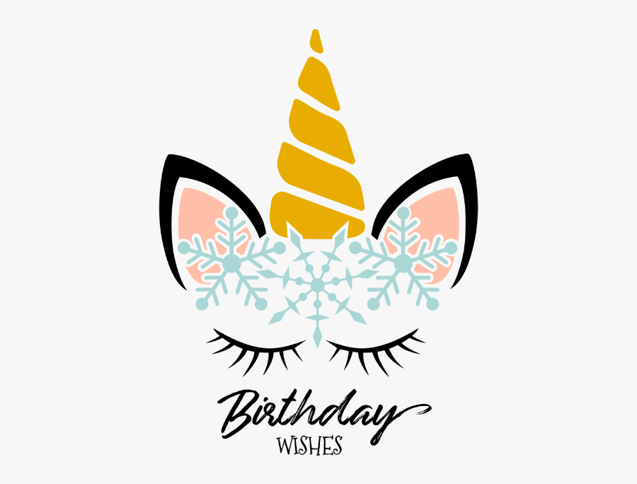 Unicorn Birthday Wishes - Christmas Unicorn Svg, Transparent Clipart