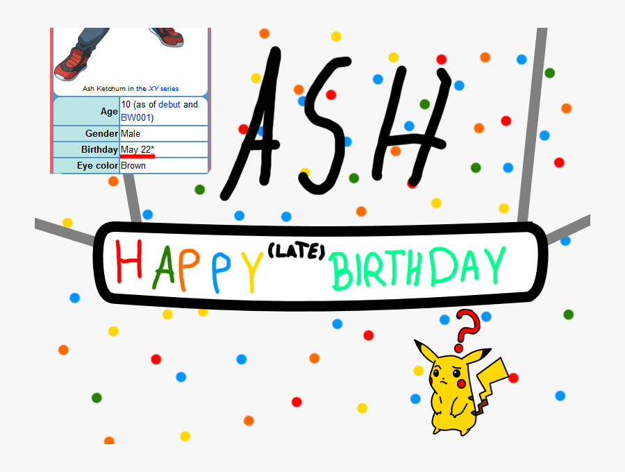 Transparent Happy 10th Birthday Clipart - Happy Birthday Ash, Transparent Clipart