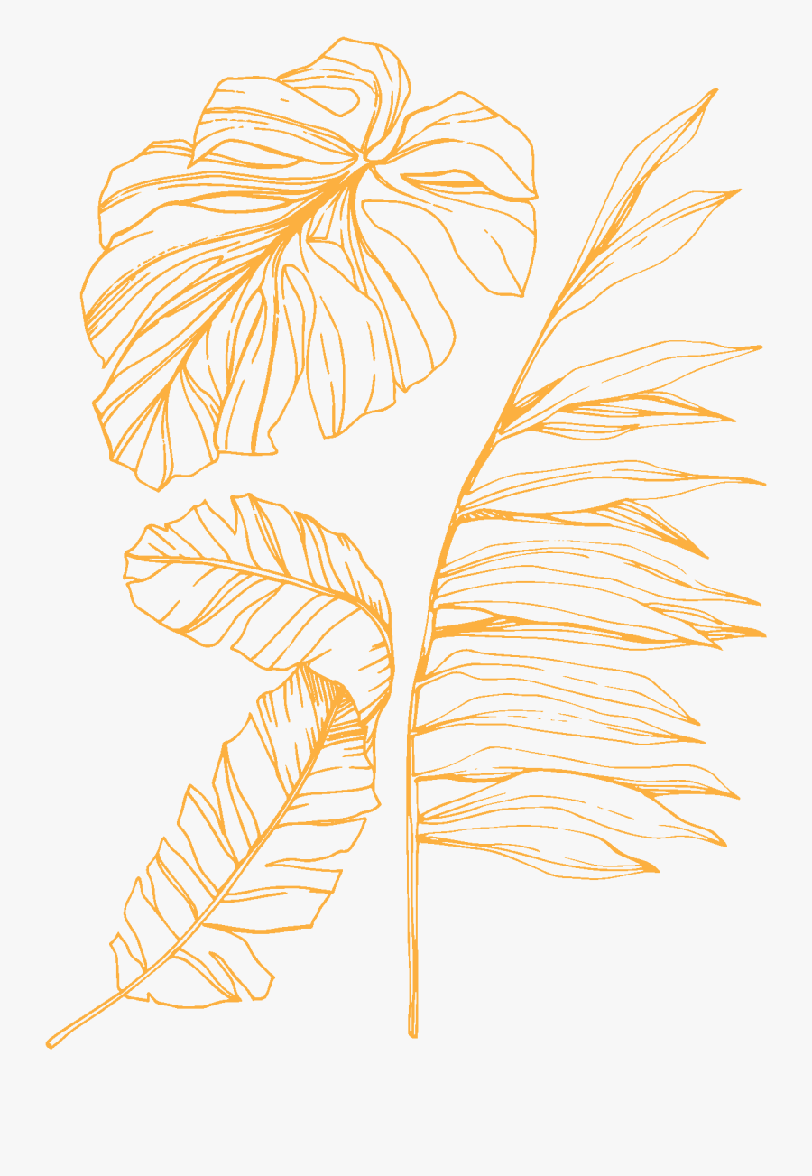 Золотая Временная Тату Листья В Золоте - Gold Transparent Leaves Png, Transparent Clipart