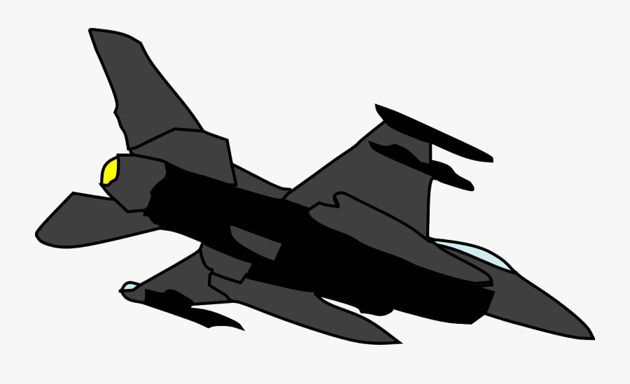 Plane, Fighter, Military, Airplane, Aircraft, Sky - Clipart Fighter Jet Cartoon Png, Transparent Clipart