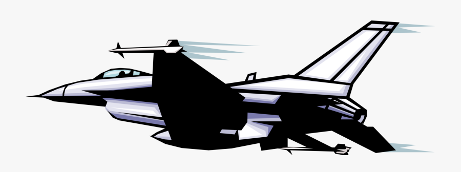 Vector Illustration Of F16 Falcon Us Air Force Single-engine - F16 Vectör Png, Transparent Clipart