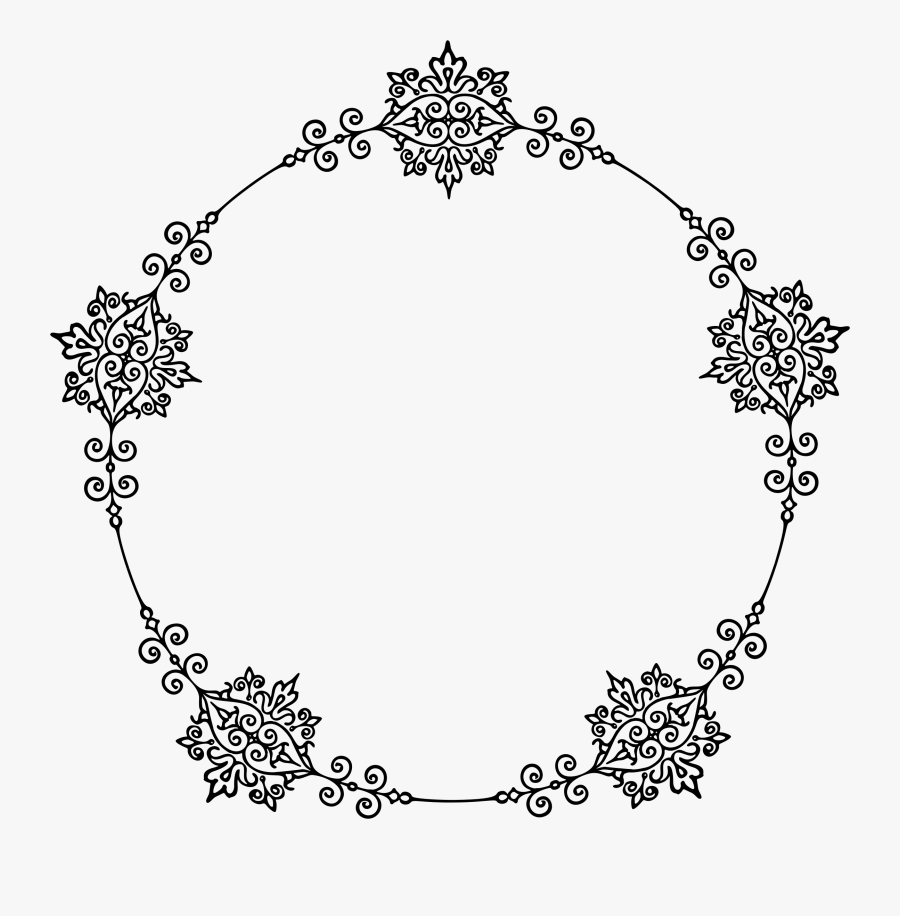 Divider 211 Frame Clip Arts - Circle, Transparent Clipart