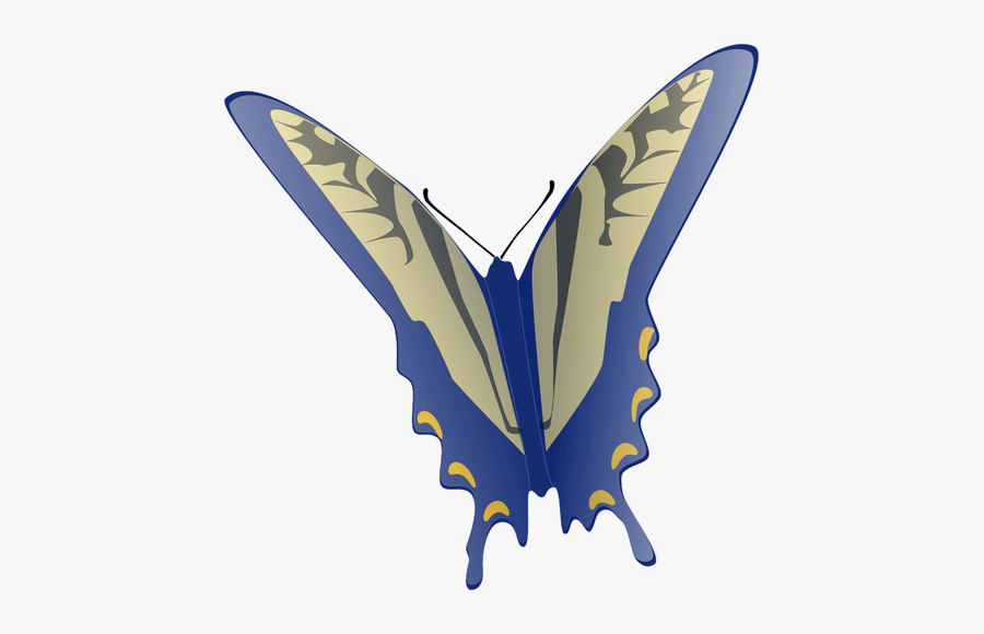 Blue Butterfly - Cliparts Animation Of Moving Butterfly, Transparent Clipart