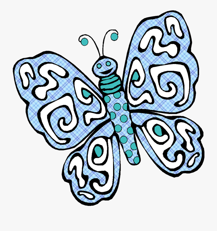 Blue Butterfly, Insect, Graphical, Graphic, Butterfly, - Butterfly Coloring Pages, Transparent Clipart