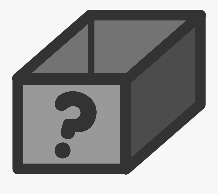 Box, Question Mark, Design, Black, Grey, Concept, Transparent Clipart