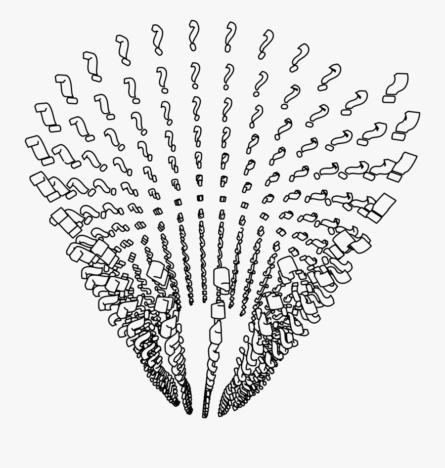 Question Mark Spiral Clip Arts - Question Mark Line Drawing, Transparent Clipart