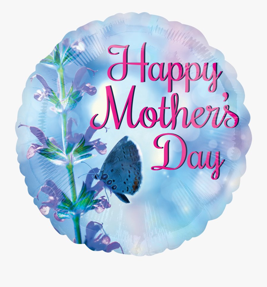Happy Mother's Day Blue, Transparent Clipart