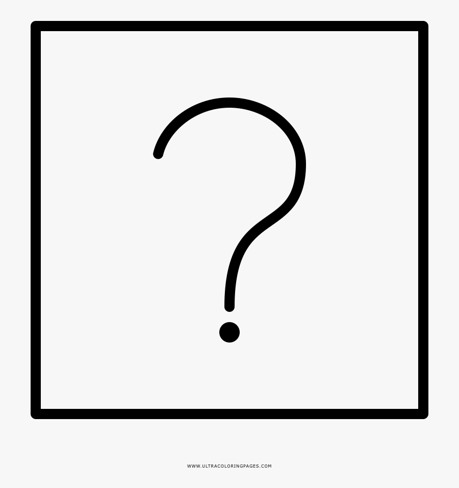 Question Mark Coloring Page, Transparent Clipart