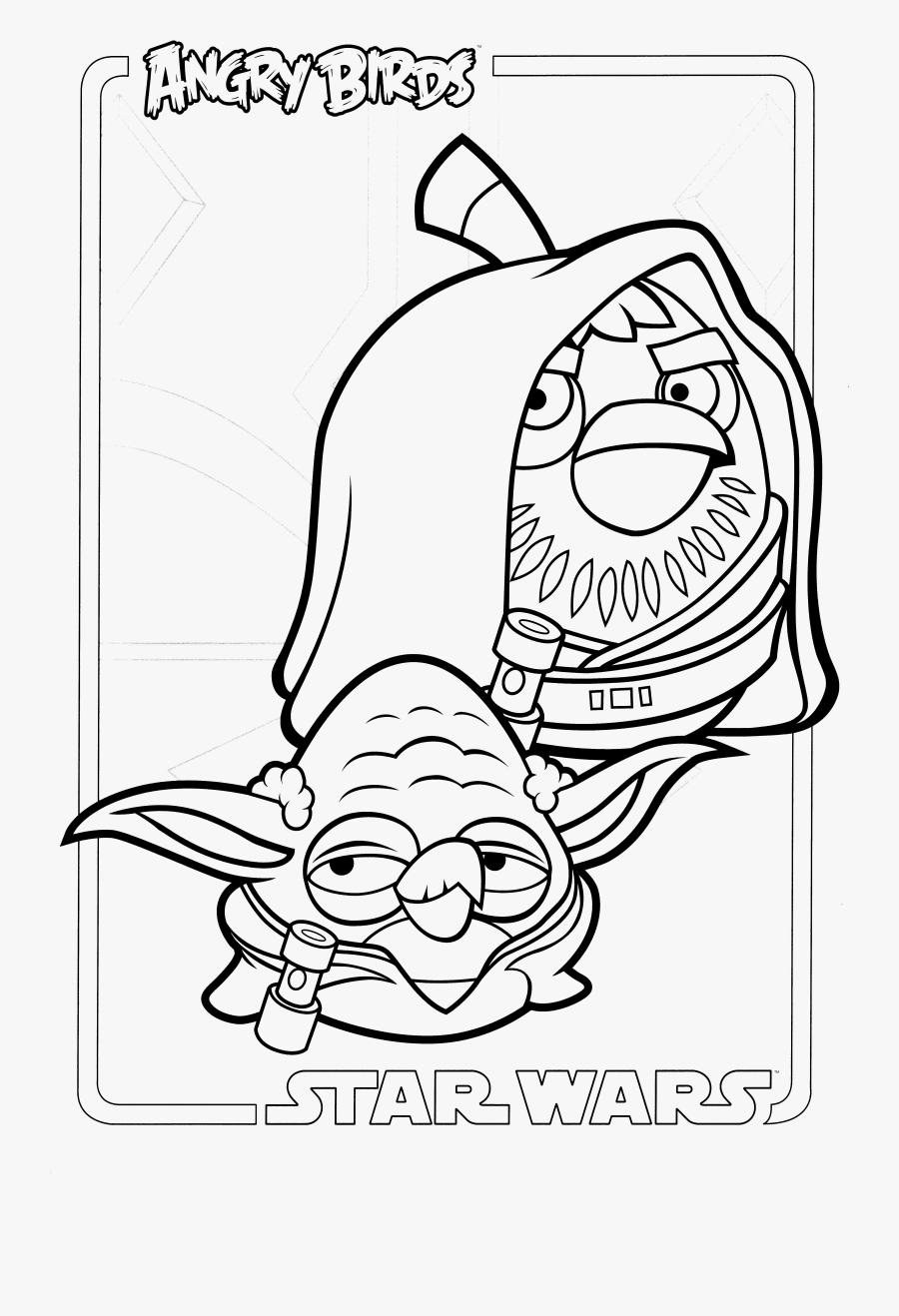 Angry Birds Star Wars To Color, Transparent Clipart