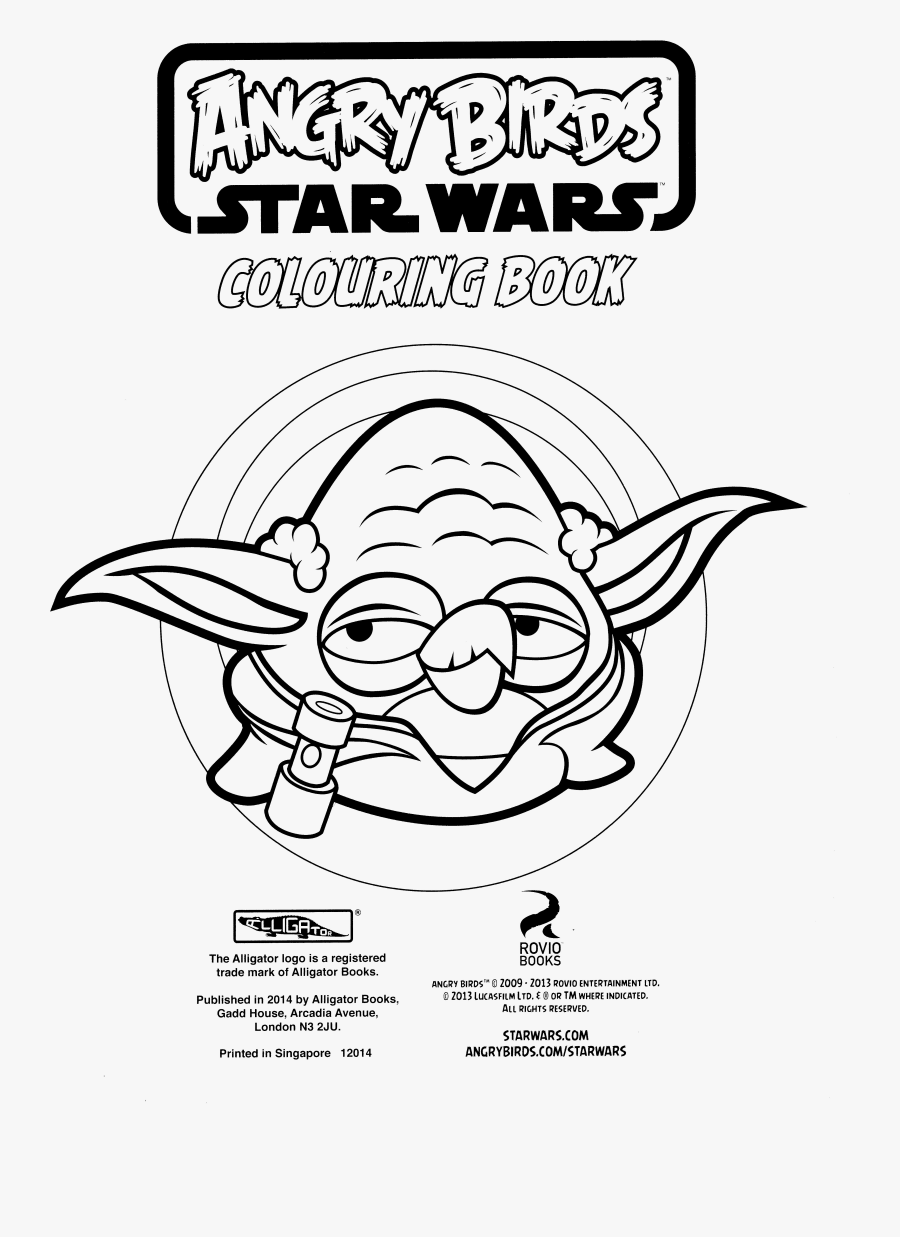 Angry Birds Yoda Coloring Sheets, Transparent Clipart