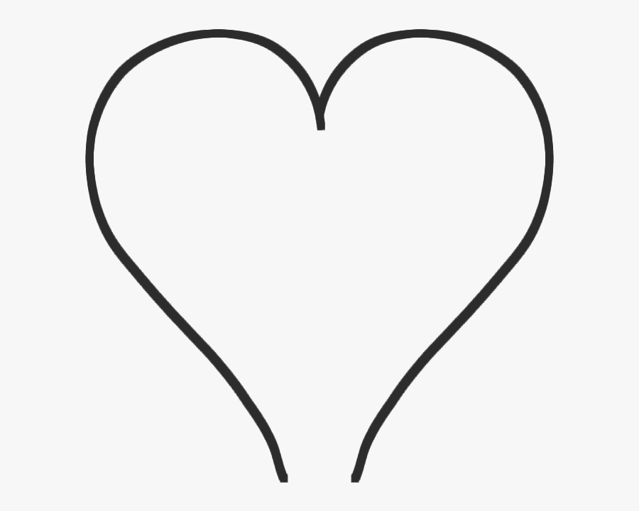 Clip Art Heart Outline, Transparent Clipart