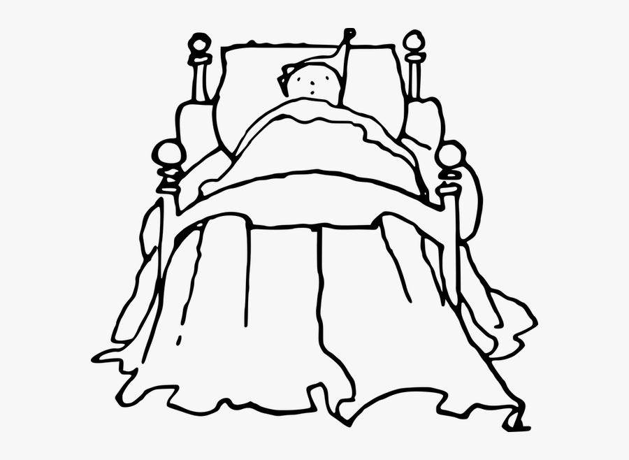 Free Vector Graphic Bed Bedtime Child Infant Kid - Boy In Bed Cartoon Black And White, Transparent Clipart