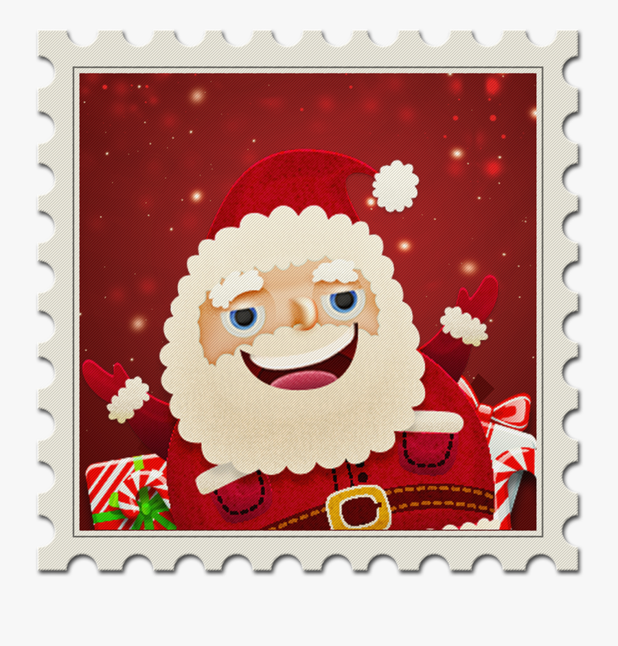 Stamp Christmas Advent Free Picture - Santa Claus Stamp Png, Transparent Clipart