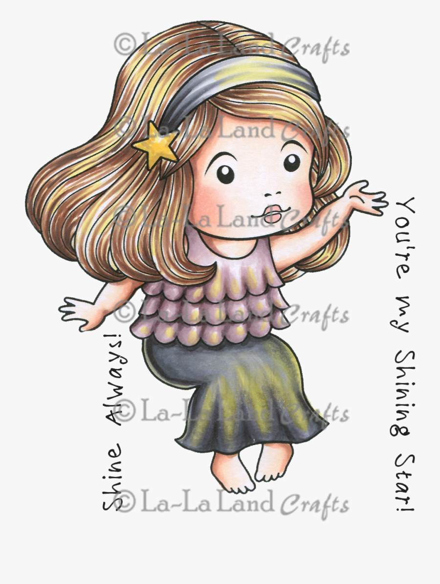 Shining Star Marci Rubber Stamp - Cartoon, Transparent Clipart
