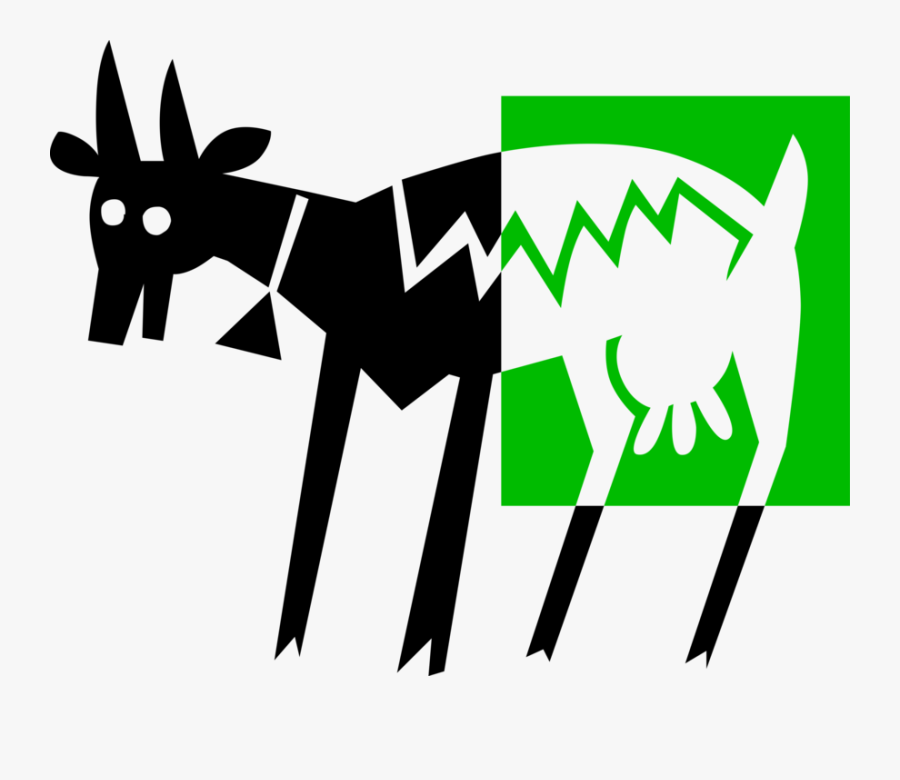 Vector Illustration Of Domestic Billy Goat - Burro, Transparent Clipart