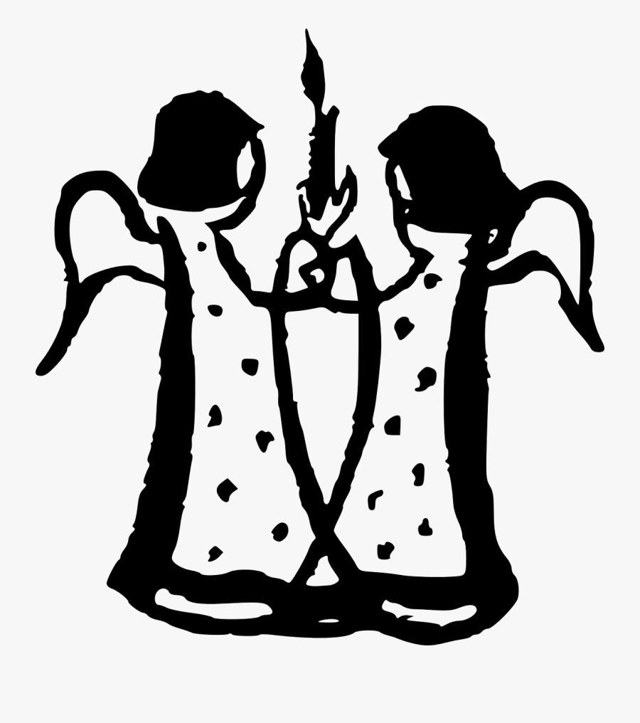Angels, Candle, Silhouettes - Angel Silhouette, Transparent Clipart