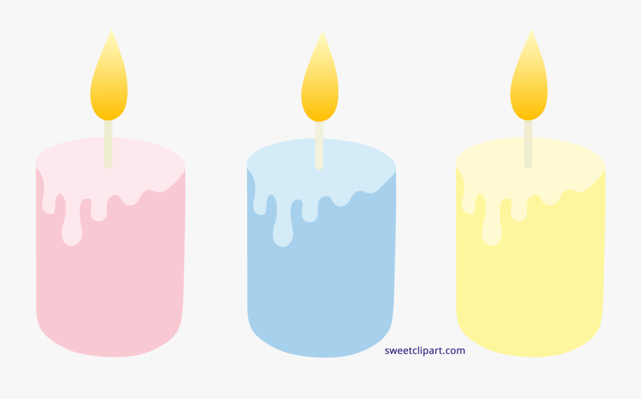 Birthday Candles Clipart 2 Candle - Cute Candle Clip Art, Transparent Clipart