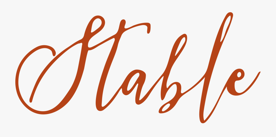 New Stable Logo Png - Calligraphy, Transparent Clipart
