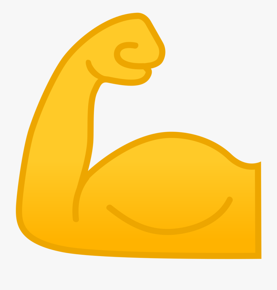 Flexed Biceps Icon - Strong Arm Emoji, Transparent Clipart