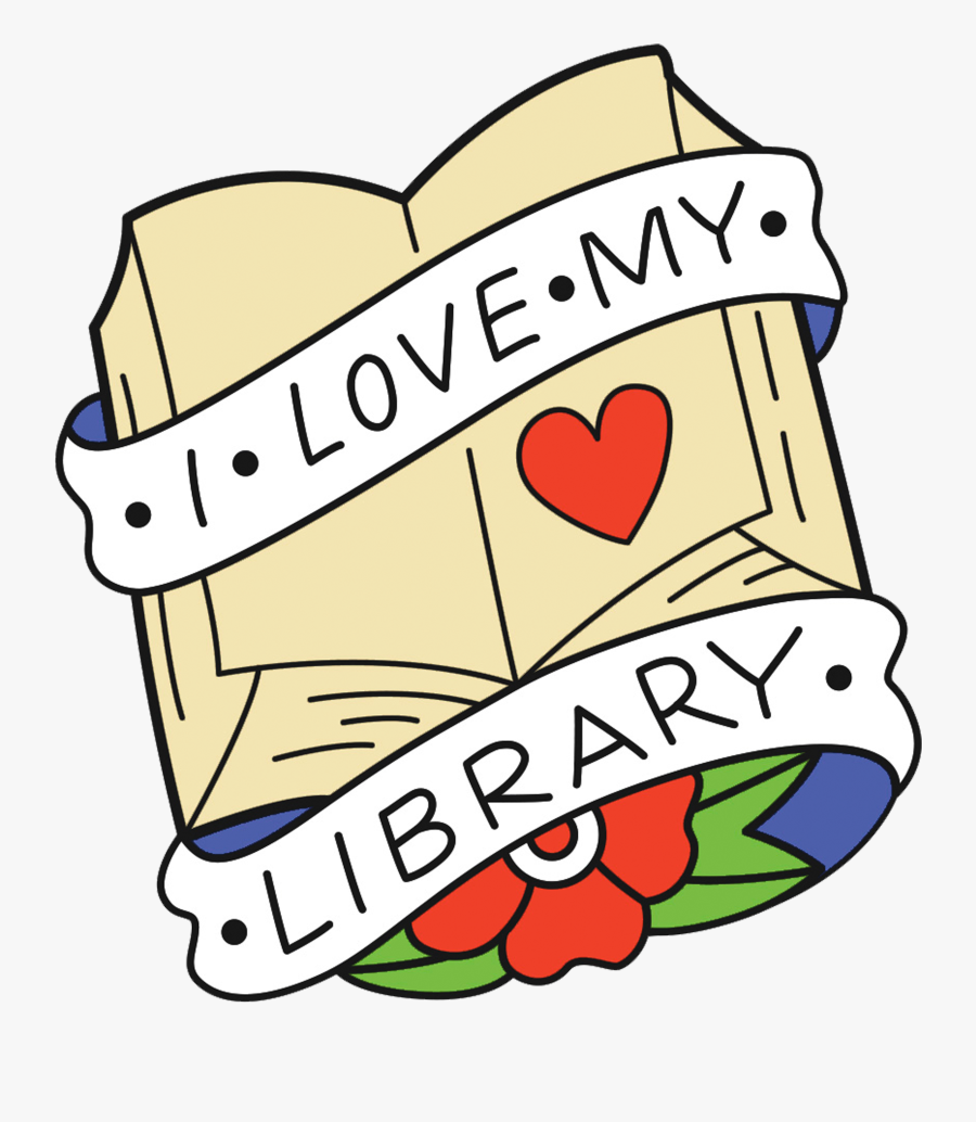Love My Library Sticker, Transparent Clipart