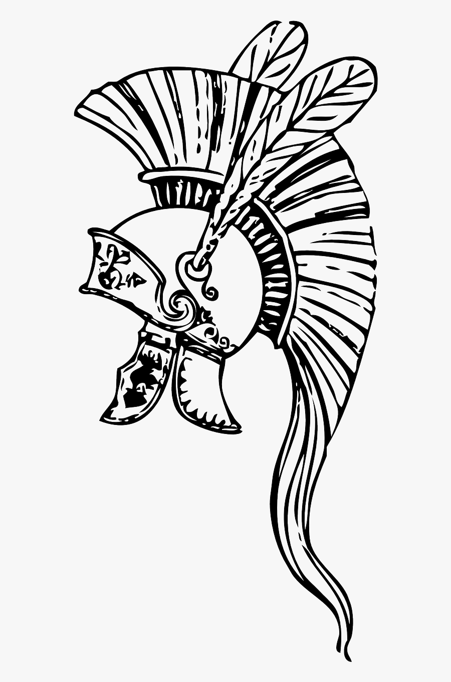 Transparent Ancient Greece Clipart - Ancient Greek Warrior Helmet Png, Transparent Clipart